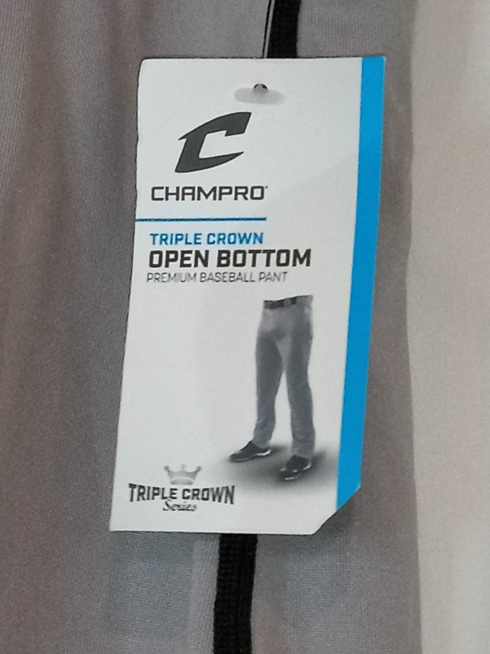 Champro Triple Crown Open Bottom Premium Baseball Pants Gray Medium Sporty Game